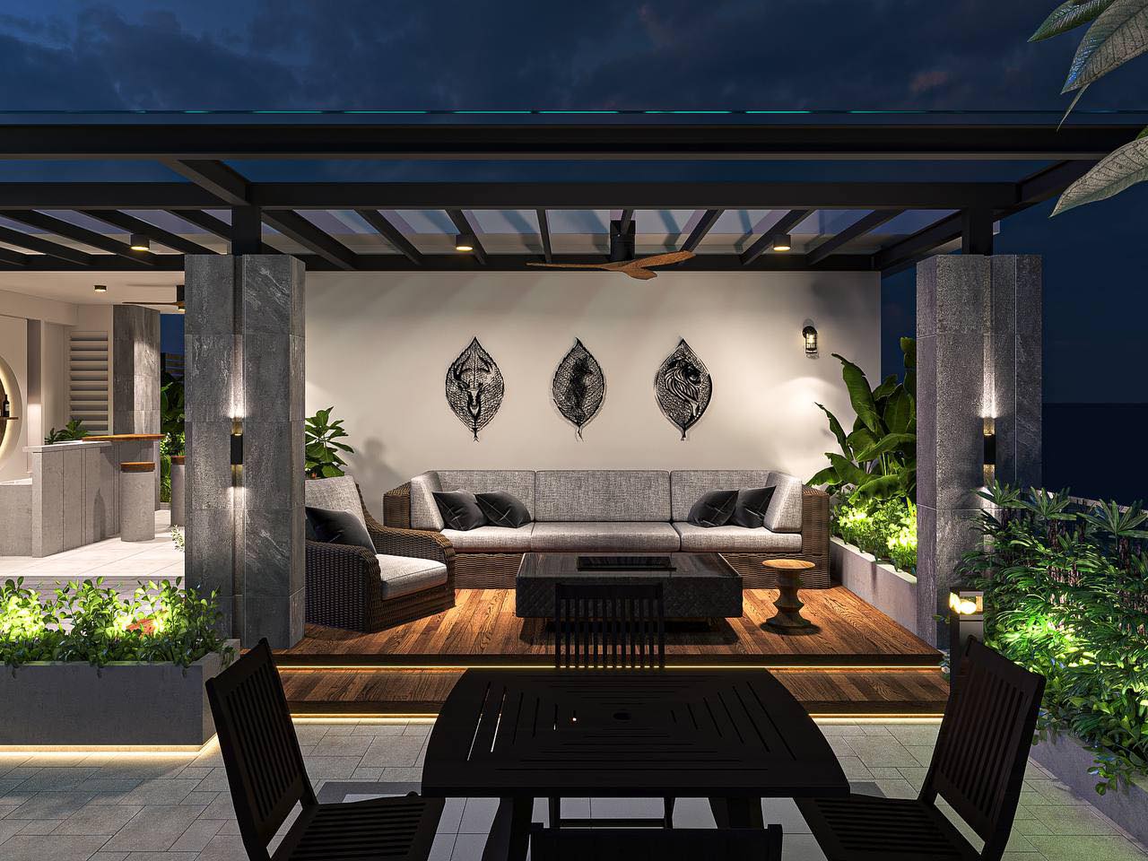 Thi công vườn mái Đống Đa