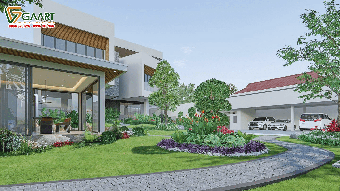 Sân vườn đẹp Bắc Ninh