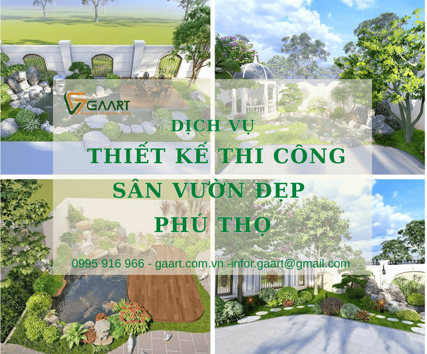 Thiết kế thi công sân vườn đẹp Phú Thọ