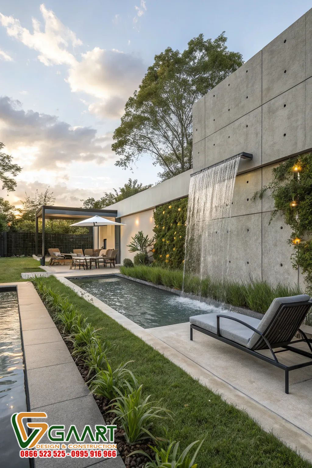 Máng thác nước inox