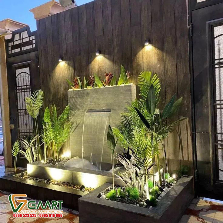 máng thác nước tiểu cảnh