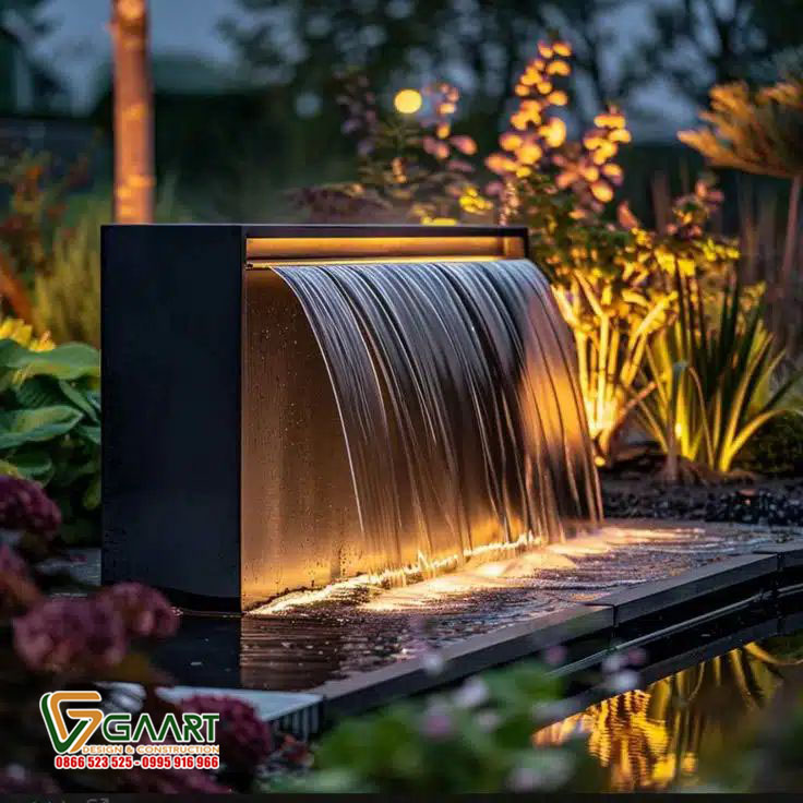 Máng thác nước tiểu cảnh