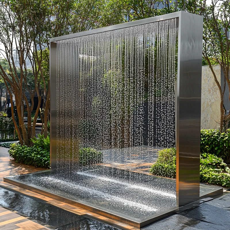 Máng tạo thác nước sân vườn