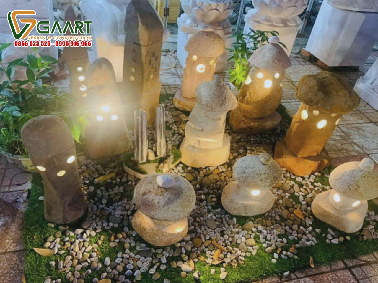 Đèn sỏi sân vườn