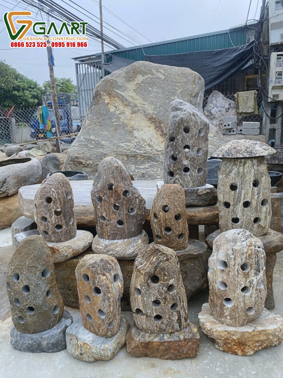 Đèn sỏi sân vườn