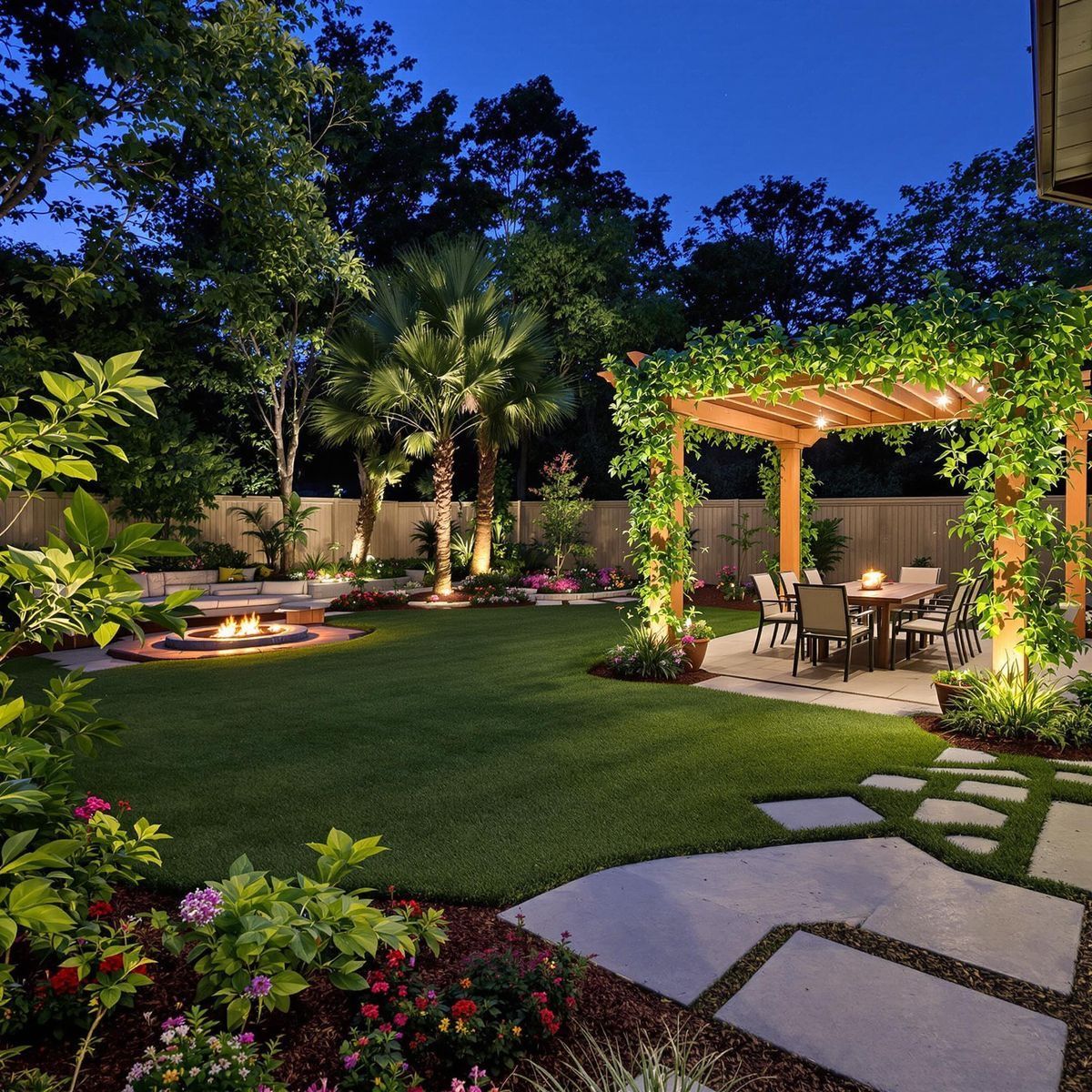 Đơn vị thi công sân vườn biệt thự hiện đại