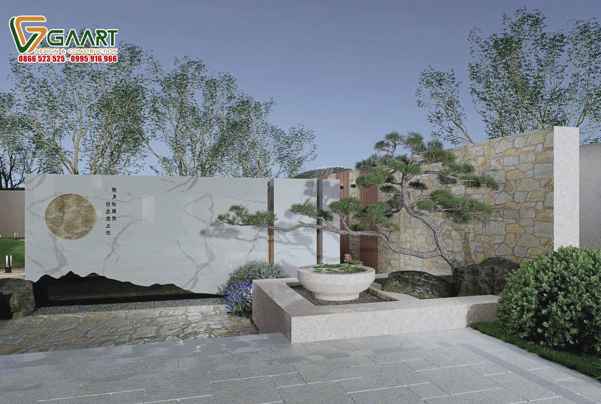 Thi công vườn Nhật đẹp Hà Nội