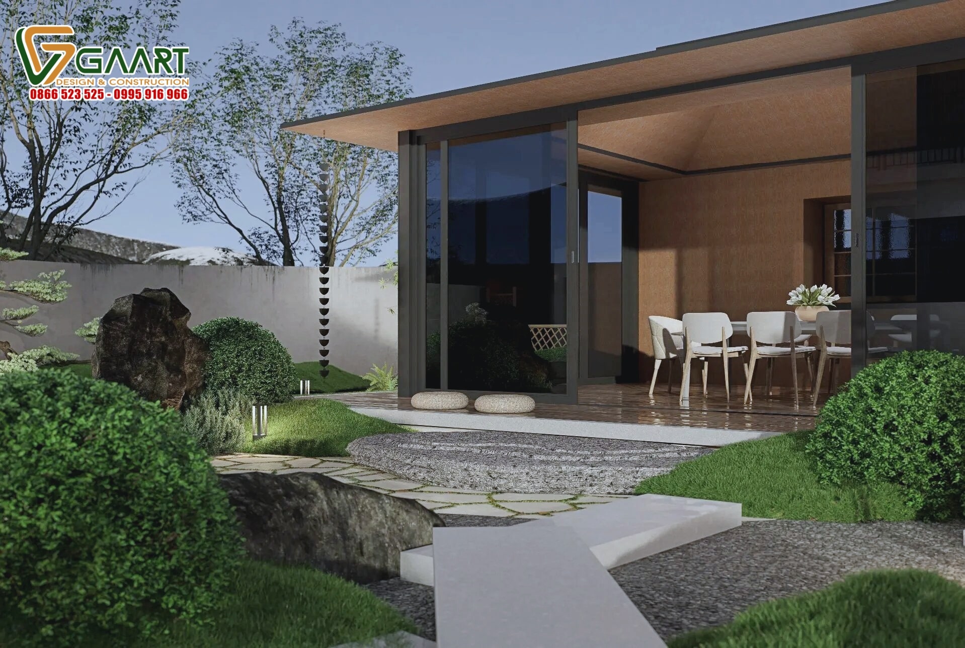 Thi công sân vườn Nhật đẹp Đông Anh