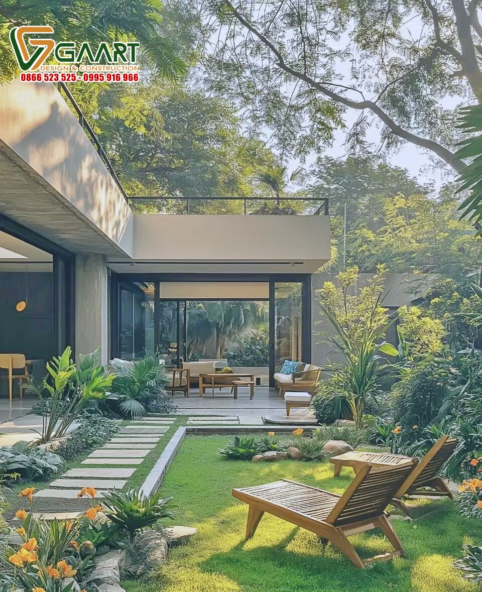 Thi công sân vườn biệt thự tại sơn tây hà nội